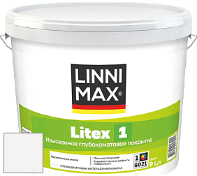 Краска LINNIMAX LITEX 1 / ЛИННИМАКС ЛИТЕКС 1 (CAPAROL SAMTEX 3) высокоэкологичная латексная краска цвет NCS S 0300-N 