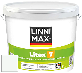 Краска LINNIMAX LITEX 7 / ЛИННИМАКС ЛИТЕКС 7  (CAPAROL SAMTEX 7) латексная краска цвет RAL 9003 