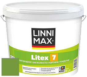 Краска LINNIMAX LITEX 7 / ЛИННИМАКС ЛИТЕКС 7  (CAPAROL SAMTEX 7) латексная краска цвет NCS S 2070-G30Y 