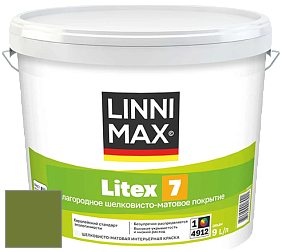 Краска LINNIMAX LITEX 7 / ЛИННИМАКС ЛИТЕКС 7  (CAPAROL SAMTEX 7) латексная краска цвет NCS S 3560-G40Y 