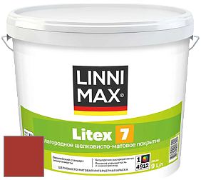 Краска LINNIMAX LITEX 7 / ЛИННИМАКС ЛИТЕКС 7  (CAPAROL SAMTEX 7) латексная краска цвет Bordeaux 65 