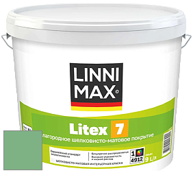 Краска LINNIMAX LITEX 7 / ЛИННИМАКС ЛИТЕКС 7  (CAPAROL SAMTEX 7) латексная краска цвет NCS S 2040-G10Y 