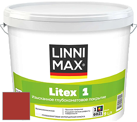 Краска LINNIMAX LITEX 1 / ЛИННИМАКС ЛИТЕКС 1 (CAPAROL SAMTEX 3) высокоэкологичная латексная краска цвет Bordeaux 65 