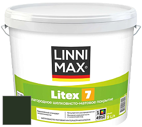 Краска LINNIMAX LITEX 7 / ЛИННИМАКС ЛИТЕКС 7  (CAPAROL SAMTEX 7) латексная краска цвет RAL 6007 