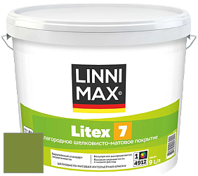 Краска LINNIMAX LITEX 7 / ЛИННИМАКС ЛИТЕКС 7  (CAPAROL SAMTEX 7) латексная краска цвет NCS S 3060-G40Y 