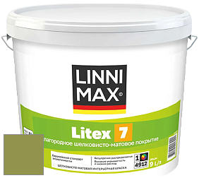 Краска LINNIMAX LITEX 7 / ЛИННИМАКС ЛИТЕКС 7  (CAPAROL SAMTEX 7) латексная краска цвет NCS S 3050-G50Y 