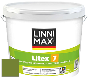 Краска LINNIMAX LITEX 7 / ЛИННИМАКС ЛИТЕКС 7  (CAPAROL SAMTEX 7) латексная краска цвет NCS S 3065-G40Y 