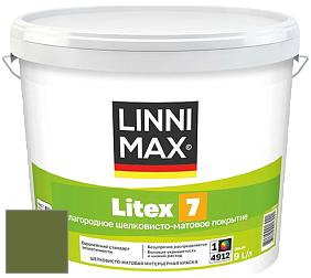 Краска LINNIMAX LITEX 7 / ЛИННИМАКС ЛИТЕКС 7  (CAPAROL SAMTEX 7) латексная краска цвет NCS S 4550-G40Y 