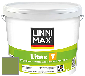 Краска LINNIMAX LITEX 7 / ЛИННИМАКС ЛИТЕКС 7  (CAPAROL SAMTEX 7) латексная краска цвет NCS S 3050-G40Y 