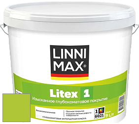 Краска LINNIMAX LITEX 1 / ЛИННИМАКС ЛИТЕКС 1 (CAPAROL SAMTEX 3) высокоэкологичная латексная краска цвет NCS S 0575-G40Y 