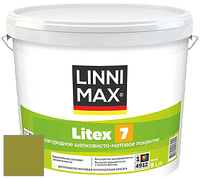 Краска LINNIMAX LITEX 7 / ЛИННИМАКС ЛИТЕКС 7  (CAPAROL SAMTEX 7) латексная краска цвет NCS S 3060-G60Y 