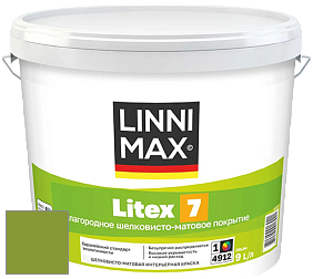 Краска LINNIMAX LITEX 7 / ЛИННИМАКС ЛИТЕКС 7  (CAPAROL SAMTEX 7) латексная краска цвет NCS S 2070-G40Y 